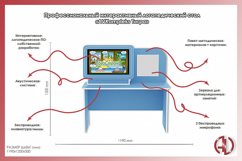 Профессиональный интерактивный логопедический стол «AVKompleks Тигра»